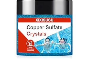 XIXISUSU Copper Sulfate Crystals, 99.9% Pure 4 oz Copper Sulfate Powder, Cupric Sulfate, Pentahydrate Crystals, Reagent, Blue Vitriol for Roofs, Pools, Sidewalks