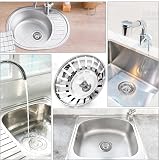 Stainless Steel Sink Plug Strainer 78mm 2 Pack Zip 304 Rustproof Kitchen Drain view 5