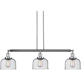 Innovations 213-PC-G74 Three Light Island Pendant from Franklin Restoration Collection 8.00 inches, Silver