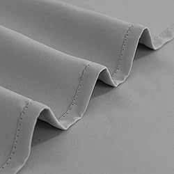 Vangao Grey Valances for Windows 18 Inch Solid