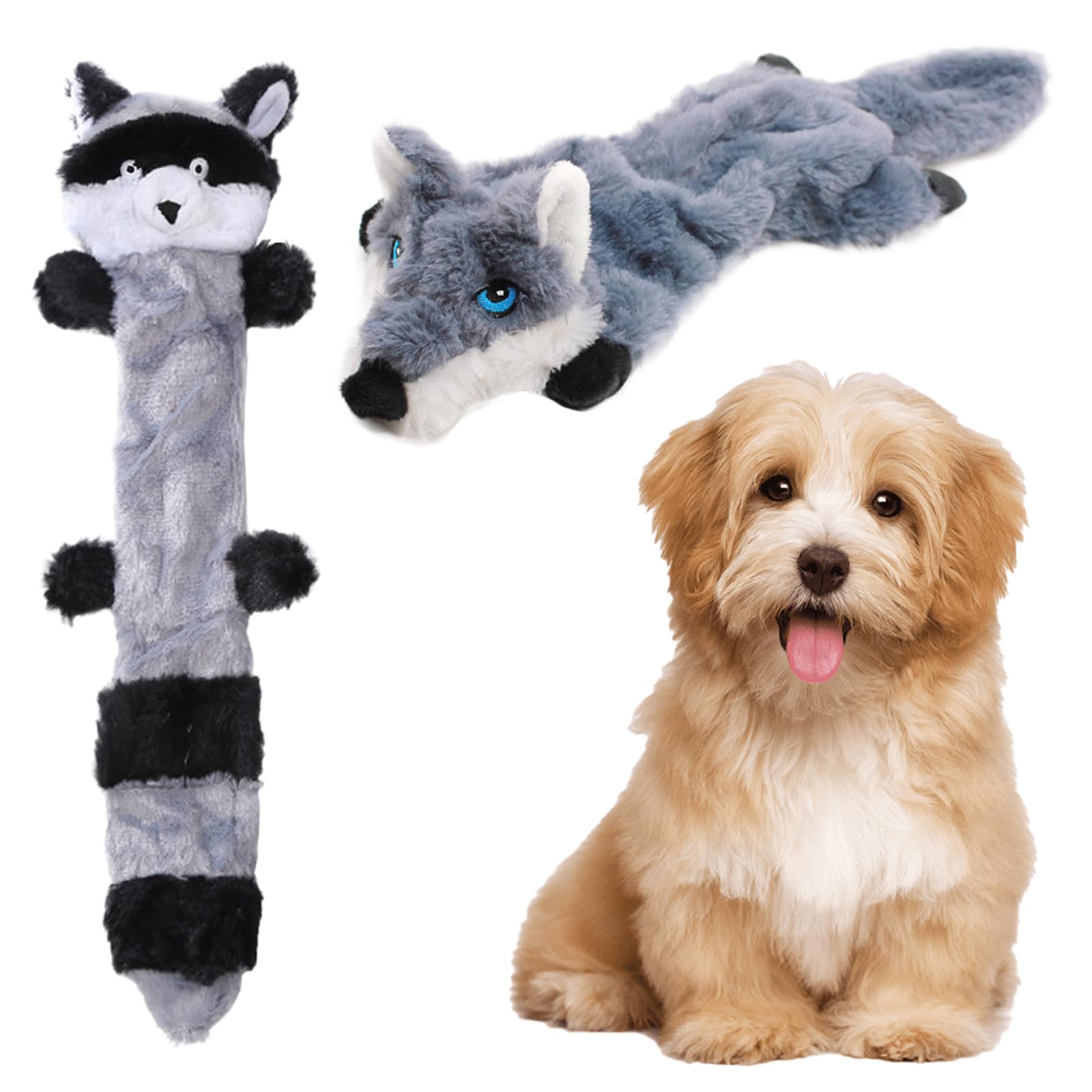 HTTDSLF 2 Pcs Dog Toys Dog Toy, Dog Chew Toys, Dog Toys for Boredom, Dog Squeaky Toy, Soft Dog Toy, Puppy Toy, Squeaky Dog Toy, Durable Teething Dog Chew Toys for Puppies Small Medium Large Dogs