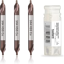 Toolant Center Drill Bit Set - TiAlN Coated Cobalt M35 HSS, 5 Sizes For Stainless Steel, Hard Metals & Wood, 3/64" To 3/16" (6pcs)