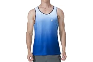 KPSUN Men's Quick Dry Sports Tank Tops Athletic Gym Bodybuilding Fitness Sleeveless Shirts for Beach Running Workout