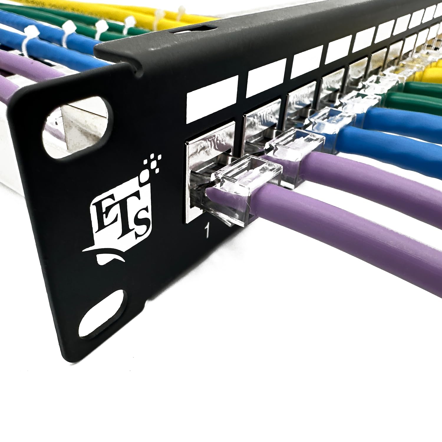ETS 24-Port CAT6A FTP Shielded 1U Patch Panel