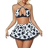 Avidlove Lingerie Set for Women with Underwire Two Piece Lingerie Sets Sexy Outfit Lingerie Set with Lace Mini Pleated Skirt