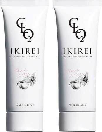 Amazon 公式 Ikirei イキレイオーラルケアトリートメントジェル ピーチミント味 Clo2 舌苔 オーラルケア 口腔ケア 2本 Ikirei 口臭清涼剤 通販