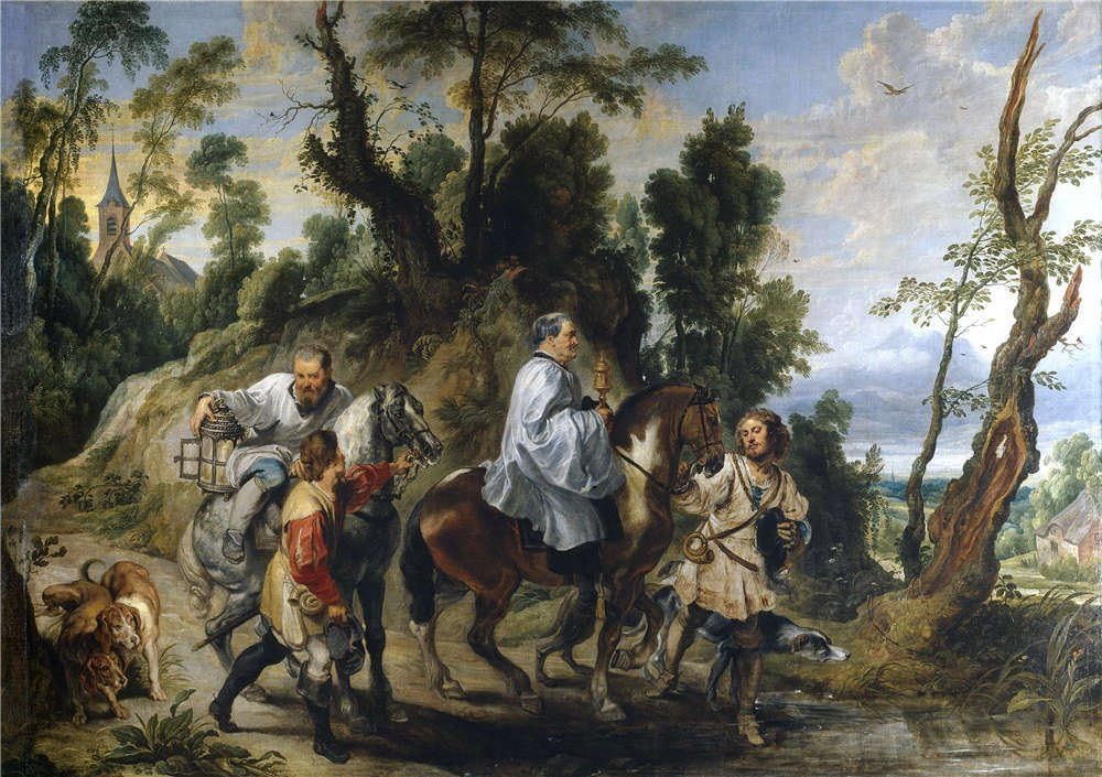 Oil Painting 'Rubens Peter Paul Wildens Jan Rodolfo I De Habsburgo's Act Of Devotion Before 1630 ' Printing On Perfect Effect Canvas , 20 X 28 Inch / 51 X 72 Cm ,the Best Laundry Room Artwork And Home Decoration And Gifts Is This Replica Art DecorativePrints On Canvas