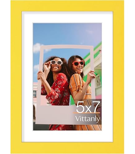 Amazon.com: Icona Bay 5x7 Picture Frame, Yellow Colored Solid Wood