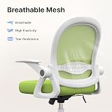 naspaluro Ergonomic Mesh Office Chair Green with Flip-Up Armrests & Lumbar view 4
