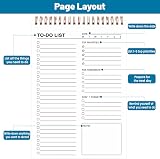 Thboxes To Do List Pad Daily Planner Notebook 52 Sheets 9.8x6.7 in 100gsm view 3