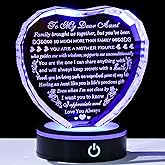 YWHL Aunt Birthday Gifts for Women with Colorful LED Base Unique Heart Gifts for Aunt from Niece Nephew Best Auntie Gift Ideas on Mothers Day Thanksgiving