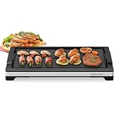 Indoor Grill &amp; Electric Griddle, 1800W 20-Inch XL Nonstick Electric Skillet Griddle with Adjustable Temperature &amp; Drip Tray, Easy to Clean &ndash; For Breakfast, Pancakes, Eggs, Teppanyaki