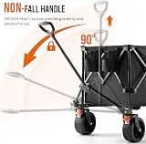 Overmont 300L Folding Festival Trolley Cart, 440lbs Capacity, All-Terrain view 5
