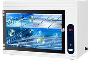 BRBLUERISE Nail Tool Cleaning Machine 17L Big Capacity UV Sanitizer Cabinet Salon Equipment for Spa Beauty Home Metal Tools