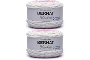 Bernat Blanket Perfect Phasing - 2 Pack of 220 Yards/10.5 oz Petal 100% Polyester Yarn