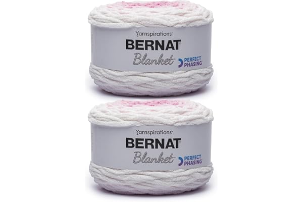 Bernat Blanket Perfect Phasing - 2 Pack of 220 Yards/10.5 oz Petal 100% Polyester Yarn
