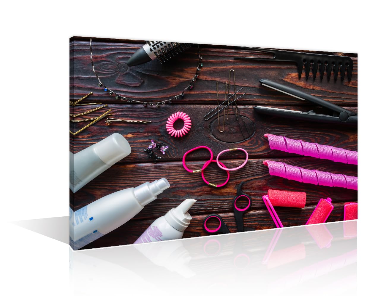 TISHIRON Professional Haircut Tools Canvas Paintings Wall Art Beauty Salon Artwork Haircut Accessories Pictures Home Decor 1 Pieces Posters and Prints Stretched and Framed Ready to Hang (16" Wx24 H)