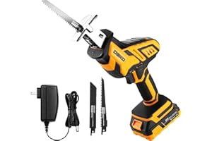 Cordless Reciprocating Saw: DEKOPRO 20Volt Battery Powered Mini Reciprocating Saw, Compact Electric Metal Blades Tool, Power 