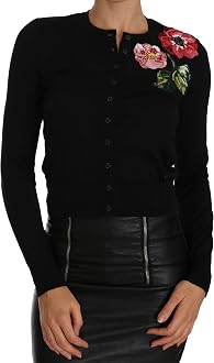 Dolce \u0026 Gabbana - Black Cardigan Floral 