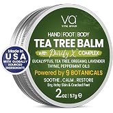 Tea Tree Oil Balm 2 oz Soothing Care for Rashes, Athlete&rsquo;s Foot, Jock Itch | Bug Bites, Folliculitis, Cracked Feet, Dry, Flaky, Irritated Skin &ndash; For All Ages &amp; Sensitive Skin - VITAL AFFAIR