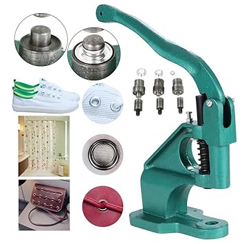 Hand drücken Tülle Maschine, strapazierfähig, 3 sterben (6/10 mm/12 mm) Tülle Maschine Hand Ösenpresse Locher Werkzeug
