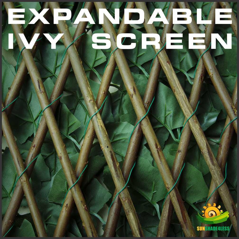 Windscreen4less Artificial Leaf Faux Ivy Expandable/Stretchable Privacy