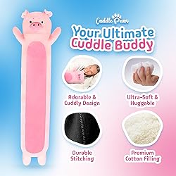 Cuddle Paws Big Pig Plush Body Pillow for Kids