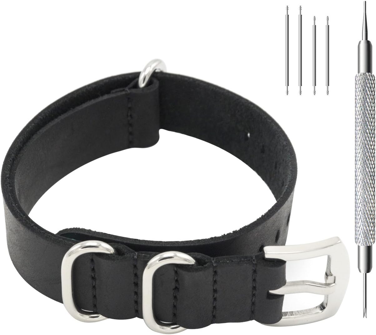 Genuine Crazy Horse Leather Watch Bands Handmade NATO Zulu Military Swiss G10 Style Watch Strap 20mm 22mm