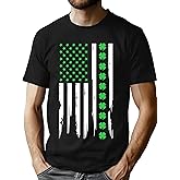 ELDPS Mens St Patricks Day Shirt: Irish Lucky Shamrock T Shirt Clover Saint Patricks Day Short Sleeve Tee Tops