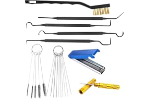 9Pcs Carburetor Jet Cleaning Tool, Carb Jet Cleaning Kit Welding Tip Cleaner Torch Tip Cleaner with Stainless Steel Needles, 