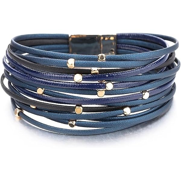 Pulsera De Oro Negro/azul Oscuro Para Hombre, Pulsera De Oro Macizo De 14 Quilates Para Hombre, Pulsera De Oro Auténtico Para Hombre (18-20 Cm), Brazalete De Acero Inoxidable Y Oro Para Hombre