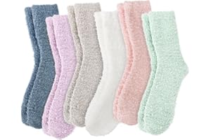 ORALER Fuzzy Socks Gifts for Women - Cozy Fluffy Winter Soft Warm Plush Slipper Socks - Christmas Stocking Stuffers for Women