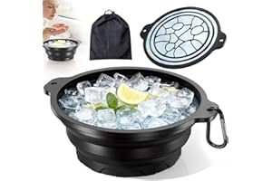 Face Bowl for Ice with Built-in Ice Tray – Collapsible Silicone Facial Ice Bath Bowl for Cold Plunge Therapy, Skin Tightening