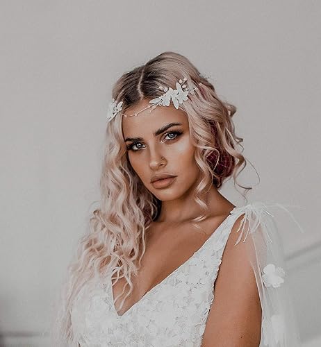 Amazon Com Flower Hair Vine Forehead Jewelry Bridal Freshwater