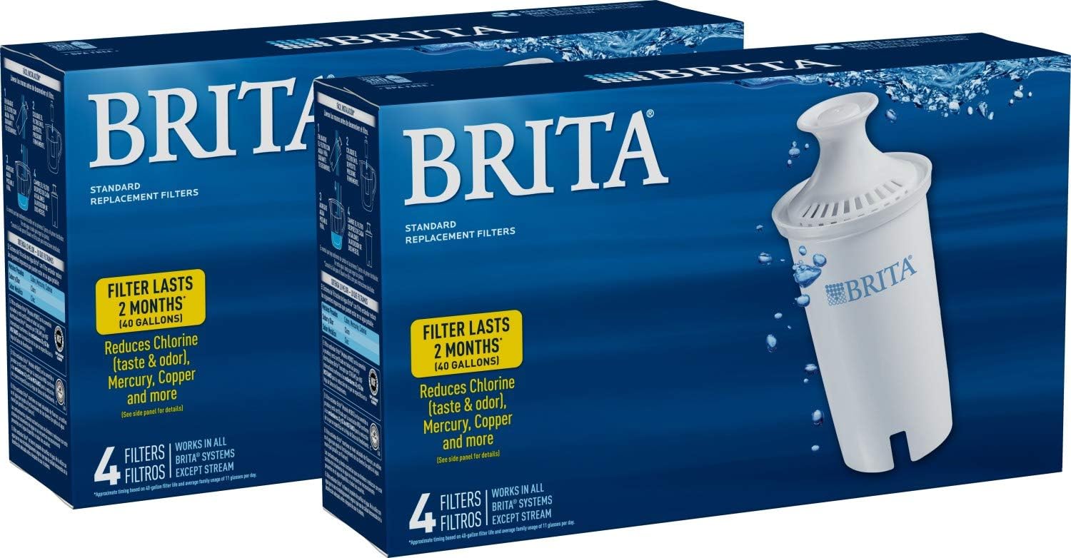 Brita Standard Replacement Water Filters, 8 Count, White: Kitchen & Dining