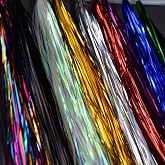 10 Packs 1MM Width Crystal Flash Tinsel Flashabou Tinsel Fly Tying Material