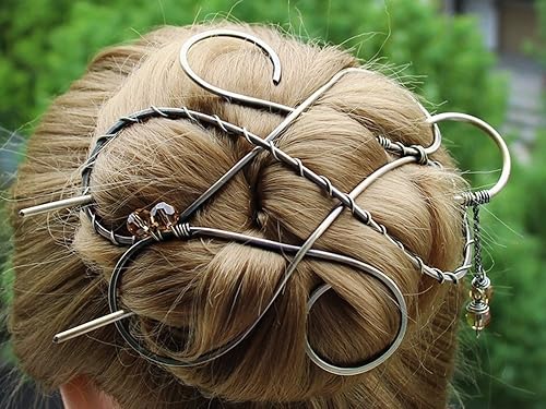 Amazon Com Silver Celtic Hair Clip Metal Hair Clip Large Bun