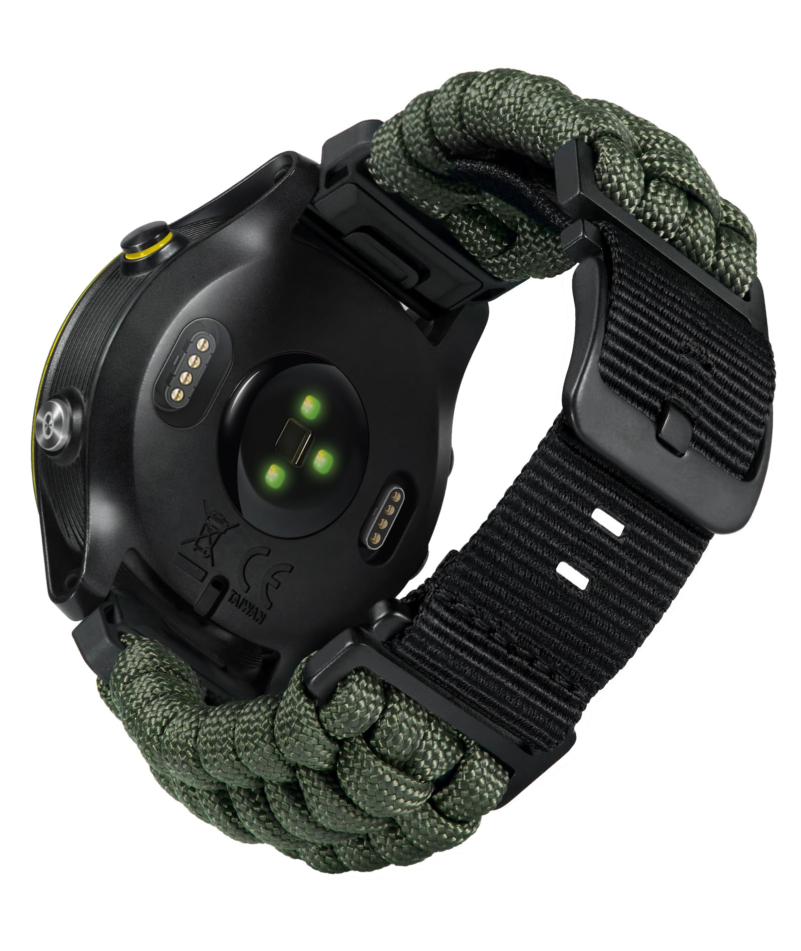 BINLUN Compatible With Garmin Watch Strap 20mm 22mm 26mm, Heavy-Duty Braided 550 Paracord Nylon Sport Replacement Bands Design for Quickfit Fenix/Fit for Forerunner/for Instinct/for Quatix/for MARQ