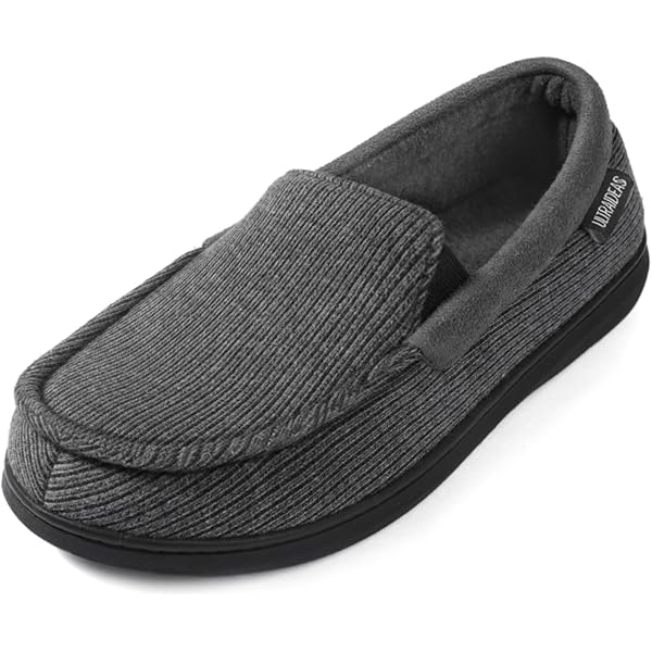 Amazon.com | RockDove Men's Tweed Memory Foam Moc Slipper, Size 8