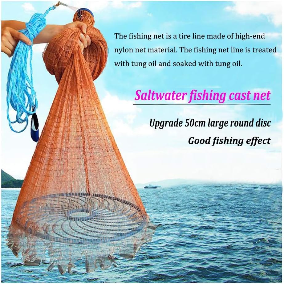 6ft/7ft/8ft/9ft/10ft Traditional Fish Net Tire Line Hand