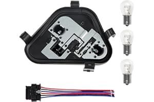 HTOSTAR RACING Passenger Side Right Rear Tail Light Lamp Holder Bracket Socket Panel Plug Connector Board with Bulbs & Harness Compatible with BMW 3 Series 320i/d 328i 335i 2012 2013 2014 2015 Replace 63217313044