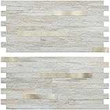 AULIGET 2 Sheets Faux Stone Peel and Stick