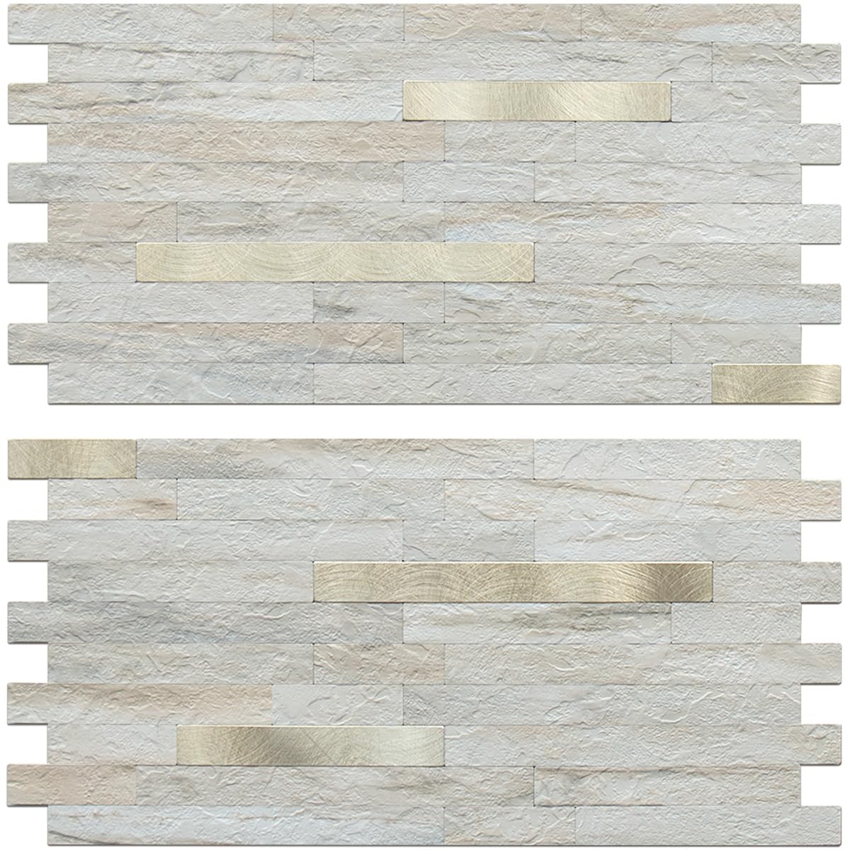 AULIGET 2 Sheets Faux Stone Peel and Stick
