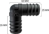Pisces 25mm Barbed Elbow for Pond & Garden Hose - 90 Degree Connector view 2