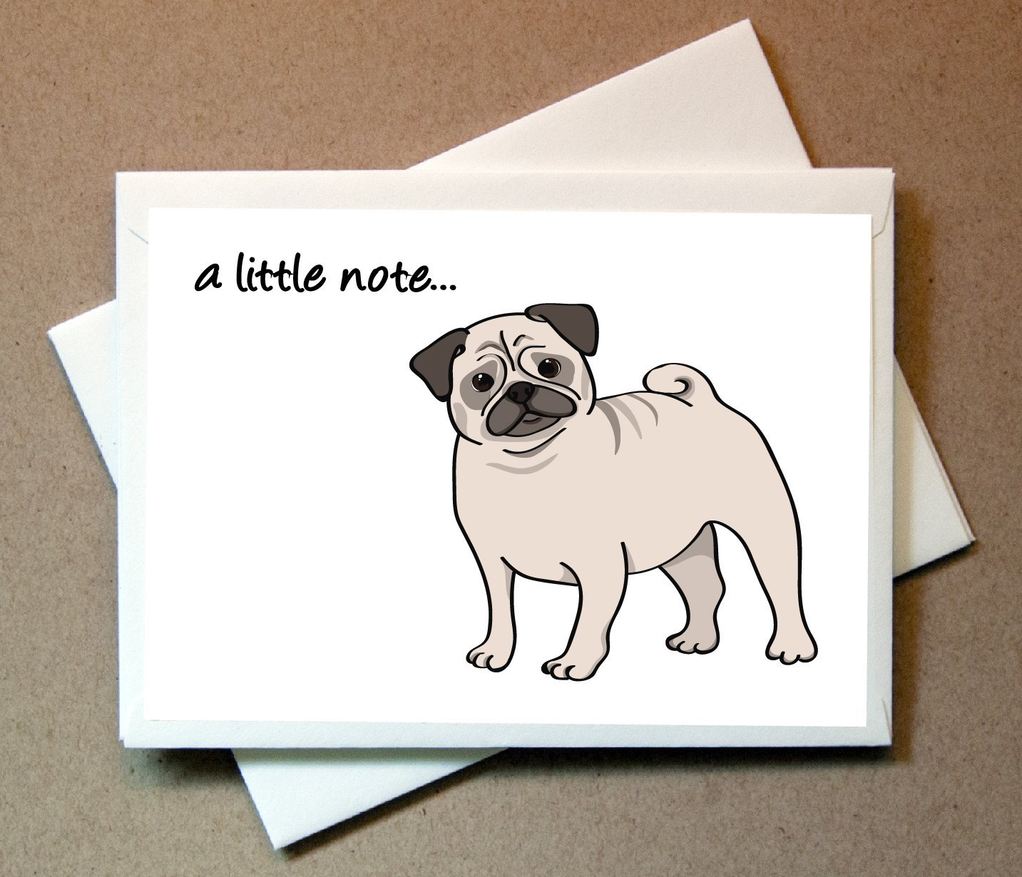 Little Notes by Comptime Pug Note Cards (24 Fold-Over Cards and Envelopes)