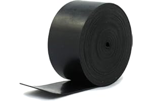 RUBBER STUFF Solid Neoprene Black Rubber Strip 1 1/2" Wide x 1/16" Thick x 16 feet Long