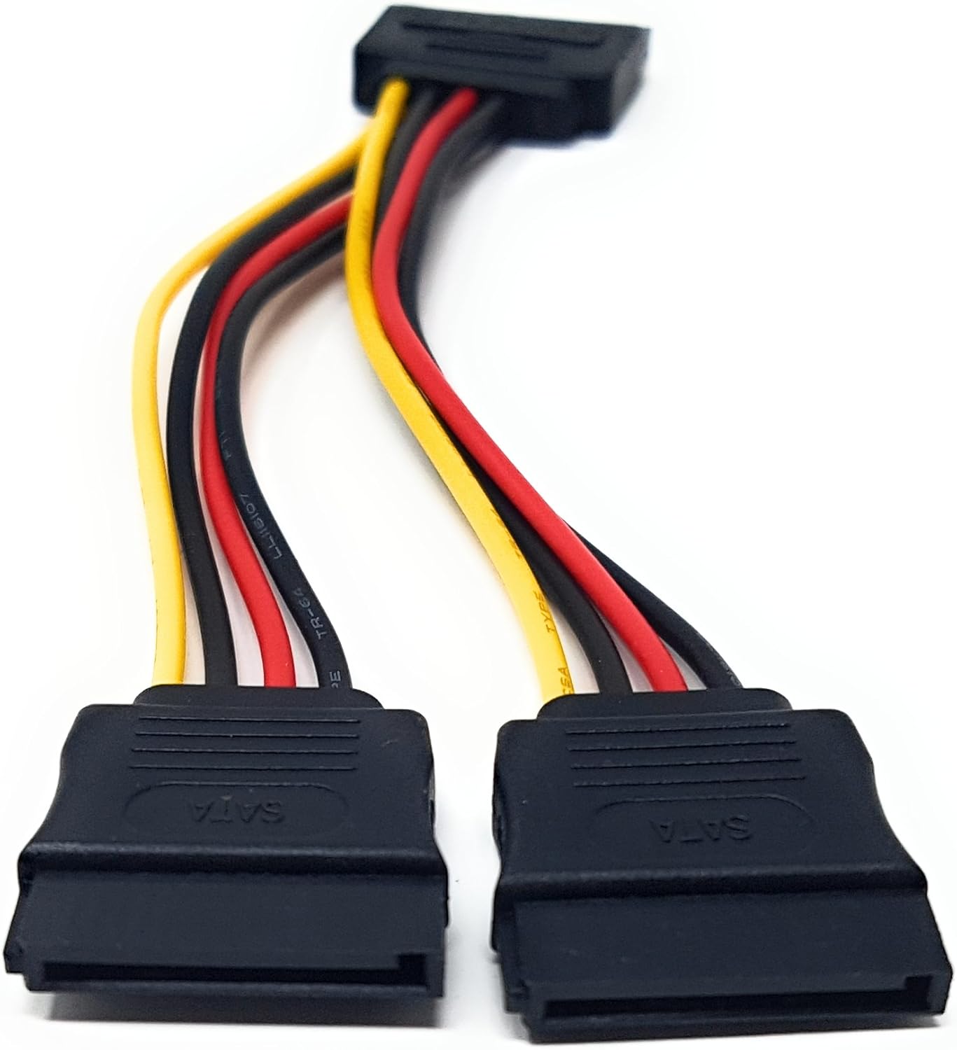 MainCore 15cm Sata Power Splitter Y Cable Adapter Sata Plug to 2x Sata Female Connectors for Connect two hard drives or Sata powered devices form one power source motherboard..etc - Image 4