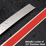 Trimold Stainless Steel Wall Molding Peel and Stick 5m x 4cm view 4
