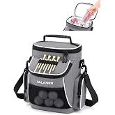 Talanes 15-Can Golf Cart Cooler Bag, Tee Holder | 600D Polyester Shell, Insulated Lining, Front and Side Pockets, Mesh Glove Pocket, Shoulder Strap