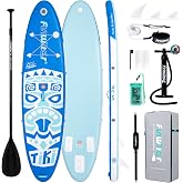 FunWater Inflatable Stand Up Paddle Board with Beginners SUP Accessories | 10'6'' SUP,Anti-Slip EVA Deck,200-450lbs Capacity/Big Fin，Inflatable Paddle Boards for Adults &amp; Youth of All Skill Levels